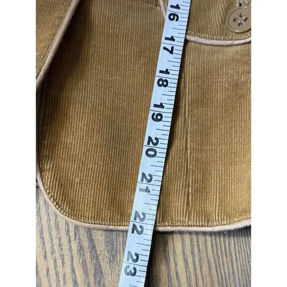 Vintage Cynthia Steffe Womens Tan Corduroy Blazer Matching Shorts Set - Size 2 - Picture 6 of 12